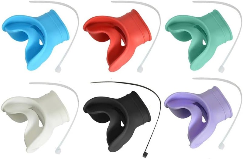 Mollytek 6 PCS Scuba Diving Regulator Mouthpiece Transparent Silicone Snorkel Mouthpiece Soft Comfortable Spare Replacement Fits Most Standard Regulators Scuba Diving Accessories - Image 1